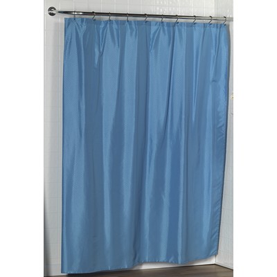 Carnation Home Fashions  Inc Lauren Dobby Fabric Shower Curtain in Light Blue Lt Blue