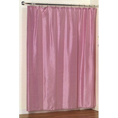 Carnation Home Fashions  Inc Lauren Dobby Fabric Shower Curtain in Rose Rose