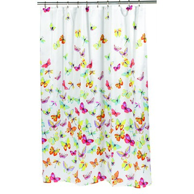 Carnation Home Fashions  Inc Shannon Fabric Shower Curtain MULTI