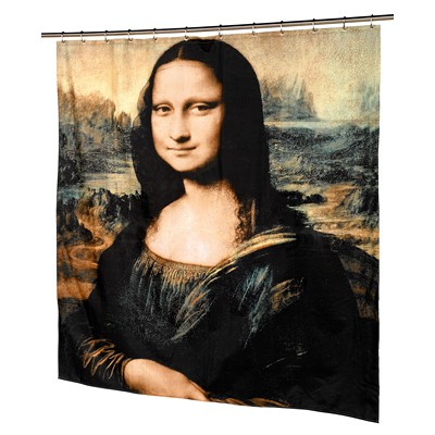 Carnation Home Fashions  Inc Mona Lisa Fabric Shower Curtain Multi