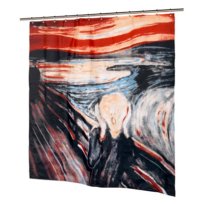 Carnation Home Fashions  Inc The Scream Fabric Shower Curtain Multi
