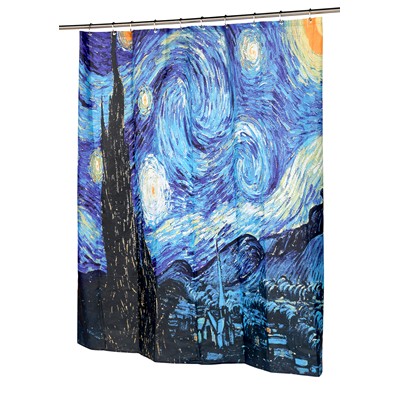 Carnation Home Fashions  Inc The Starry Night Fabric Shower Curtain Multi
