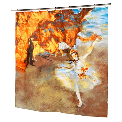 Carnation Home Fashions  Inc The Star Fabric Shower Curtain Multi