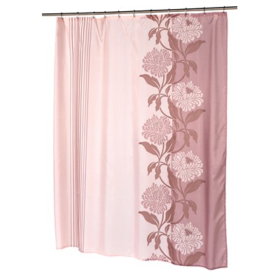 Carnation Home Fashions  Inc Chelsea Fabric Shower Curtain in Chocolate Size 70x96 Brown
