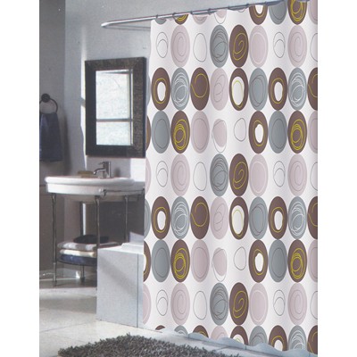 Carnation Home Fashions  Inc Extra Long Madison Fabric Shower Curtain MULTI