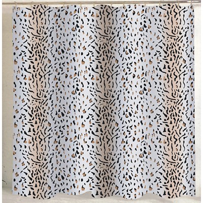 Carnation Home Fashions  Inc Extra Wide Hailey Fabric Shower Curtain MULTI
