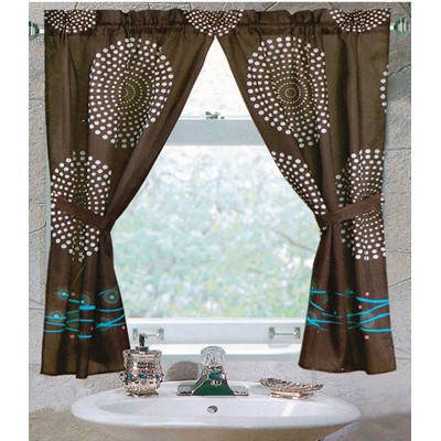 Carnation Home Fashions  Inc Hanover Fabric Window Curtain Brown