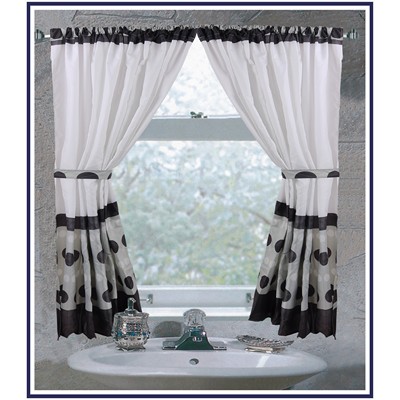 Carnation Home Fashions  Inc Metro Fabric Window Curtain Black