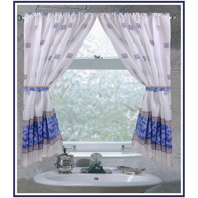 Carnation Home Fashions  Inc Windsor Fabric Window Curtain in Slate Slate