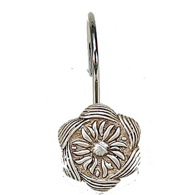 Carnation Home Fashions  Inc Auburn Resin Shower Curtain Hooks in Silver Silver