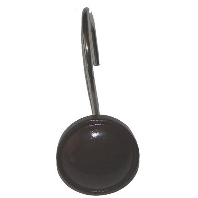 Carnation Home Fashions  Inc Color Rounds Resin Shower Curtain Hooks in Brown Brown