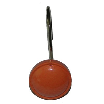 Carnation Home Fashions  Inc Color Rounds Resin Shower Curtain Hooks in Tangerine Tangerine