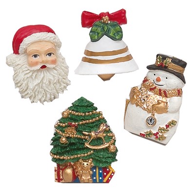 Carnation Home Fashions  Inc Christmas Tyme Resin Shower Curtain Hooks Multi