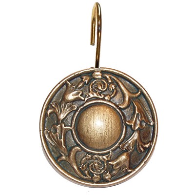 Carnation Home Fashions  Inc Regency Resin Shower Curtain Hooks in Antique Gold Antique Gold