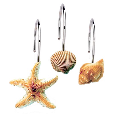 Carnation Home Fashions  Inc Scuba Jewels Resin Shower Curtain Hooks Multi