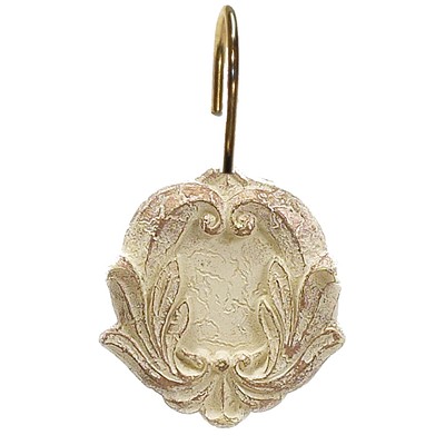 Carnation Home Fashions  Inc Victorian Resin Shower Curtain Hooks Brushed Gold