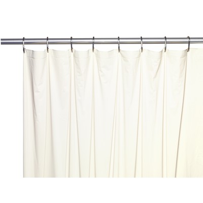 Carnation Home Fashions  Inc Extra Long (78 x 72) 5 Gauge Vinyl Liner w/ Metal Grommets in Bone Bone