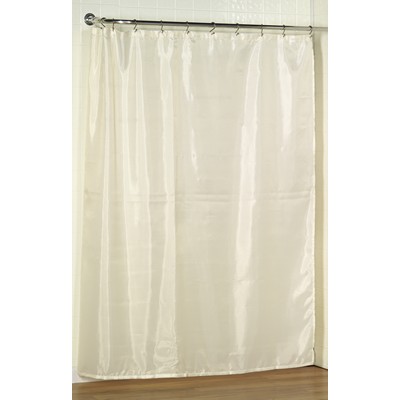 Carnation Home Fashions  Inc Standard-Sized Polyester Fabric Shower Curtain in Ivory Ivory