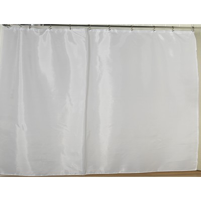 Carnation Home Fashions  Inc Extra Wide Polyester Fabric Shower Curtain Liner in White White