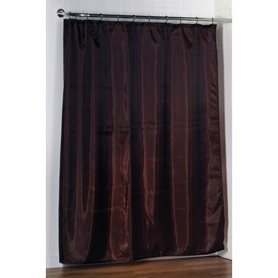Carnation Home Fashions  Inc Standard-Sized Polyester Fabric Shower Curtain Liner in Brown Brown