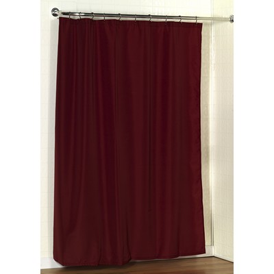 Carnation Home Fashions  Inc Standard-Sized Polyester Fabric Shower Curtain Liner in Burgundy Burgundy