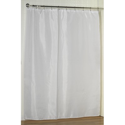 Carnation Home Fashions  Inc Standard-Sized Polyester Fabric Shower Curtain Liner in White White