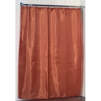 Carnation Home Fashions  Inc Standard-Sized Polyester Fabric Shower Curtain Liner in Tangerine Tangerine