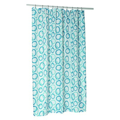 Carnation Home Fashions  Inc Circles Extra Long Polyester Shower Curtain Liner Multi