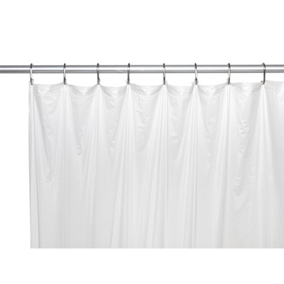 Carnation Home Fashions  Inc Shower Stall-Sized 5 Gauge Vinyl Shower Curtain Liner in Frosty Clear Frosty Clear