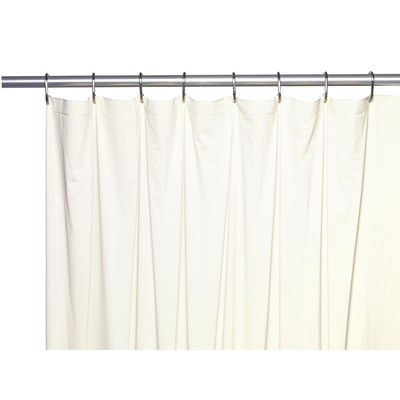 Carnation Home Fashions  Inc Shower Stall-Sized 5 Gauge Vinyl Shower Curtain Liner in Bone Bone
