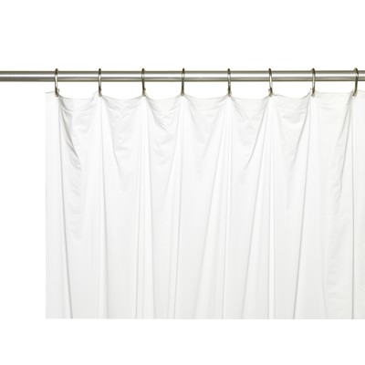 Carnation Home Fashions  Inc Shower Stall-Sized 5 Gauge Vinyl Shower Curtain Liner in White White
