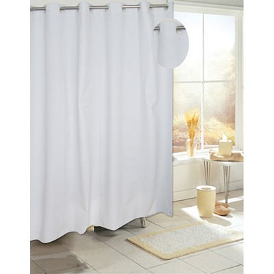 Carnation Home Fashions  Inc EZ-ON PEVA Shower Curtain in White White