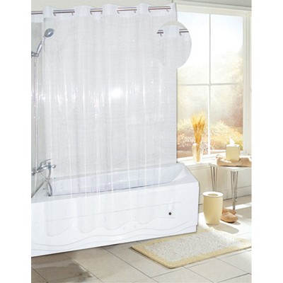 Carnation Home Fashions  Inc EZ-ON PEVA Shower Curtain in Super Clear Super Clear