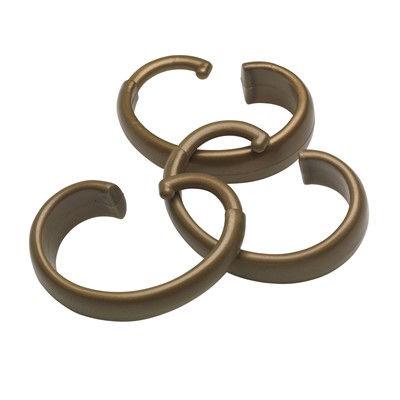 Carnation Home Fashions  Inc Hang Ease C Type Plastic Shower Curtain Hooks in Gold Gold