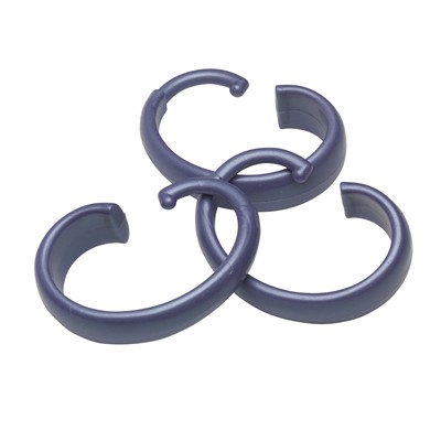 Carnation Home Fashions  Inc Hang Ease C Type Plastic Shower Curtain Hooks in Lilac Lilac