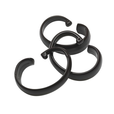 Carnation Home Fashions  Inc Hang Ease C Type Plastic Shower Curtain Hooks in Brown Brown