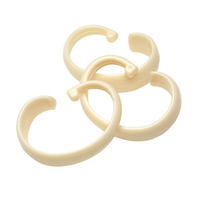 Carnation Home Fashions  Inc Hang Ease C Type Plastic Shower Curtain Hooks in Bone Bone