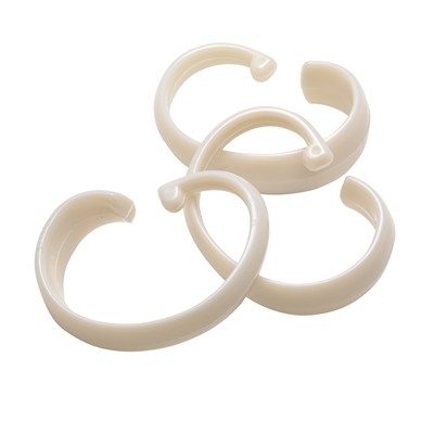 Carnation Home Fashions  Inc Hang Ease C Type Plastic Shower Curtain Hooks in White White