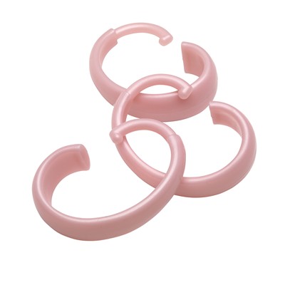 Carnation Home Fashions  Inc Hang Ease C Type Plastic Shower Curtain Hooks in Rose Rose
