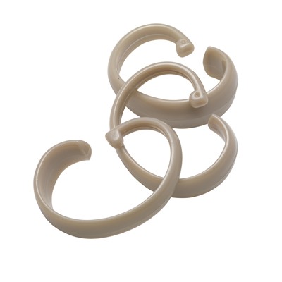 Carnation Home Fashions  Inc Hang Ease C Type Plastic Shower Curtain Hooks in Linen Linen