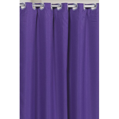 Carnation Home Fashions  Inc Pre Hooked Waffle Weave Fabric Shower Curtain in Purple Purple