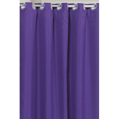 Carnation Home Fashions  Inc Pre Hooked™ Waffle Weave Fabric Shower Curtain in Purple Purple