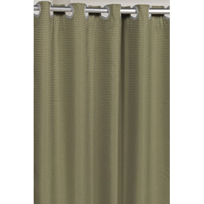 Carnation Home Fashions  Inc Pre Hooked™ Waffle Weave Fabric Shower Curtain in Sage Sage