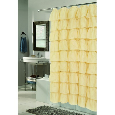 Carnation Home Fashions  Inc Carmen Polyester Shower Curtain in Gold Gold