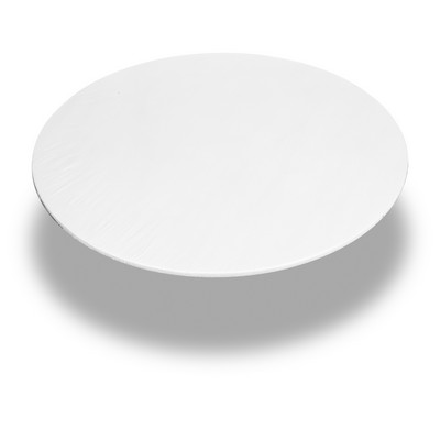 Carnation Home Fashions  Inc White  60 Inch Round Fitted Vinyl Tablecloth White