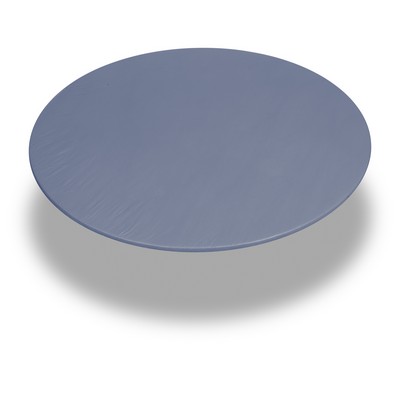 Carnation Home Fashions  Inc Slate  60 Inch Round Fitted Vinyl Tablecloth Slate