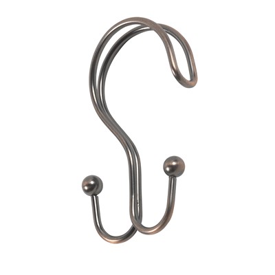 Carnation Home Fashions  Inc Double Shower Curtain Hook in Oil Rubbed Bronze Oil Rubbed Bronze