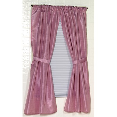 Carnation Home Fashions  Inc Lauren Diamond-Piqued 100% Polyester Window Curtain in Rose Rose