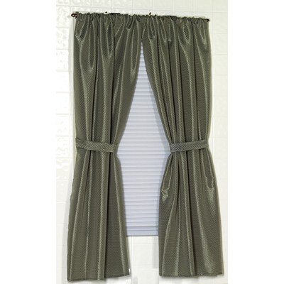 Carnation Home Fashions  Inc Lauren Diamond-Piqued 100% Polyester Window Curtain in Sage Sage