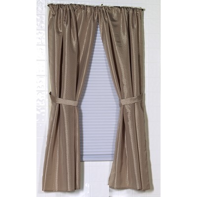 Carnation Home Fashions  Inc Lauren Diamond-Piqued 100% Polyester Window Curtain in Linen Linen
